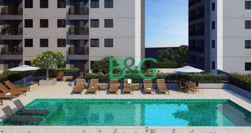 Apartamento com 2 dormitórios à venda, 37 m² por R$ 334.212,95 - Jaguaré - São Paulo/SP