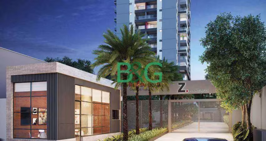 Studio com 1 dormitório à venda, 26 m² por r$ 565.579,40 - pinheiros - são paulo/sp