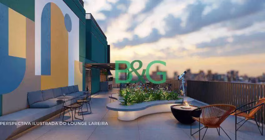 Studio com 1 dormitório à venda, 34 m² por r$ 374.522,26 - campo belo - são paulo/sp