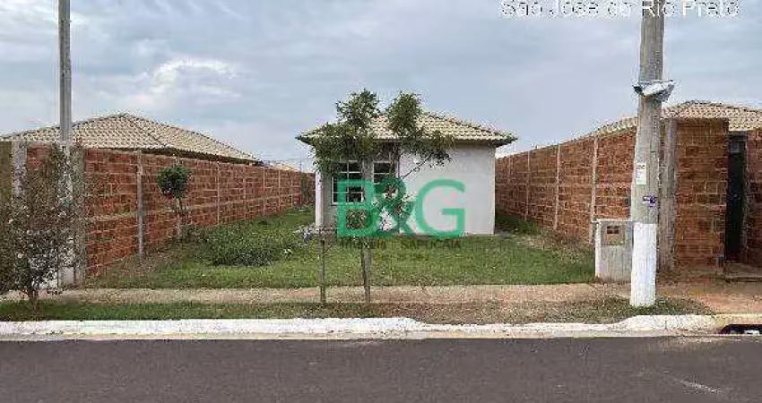 Casa com 2 dormitórios à venda, 43 m² por r$ 106.667,03 - parque residencial edson baffi - são josé do rio preto/sp