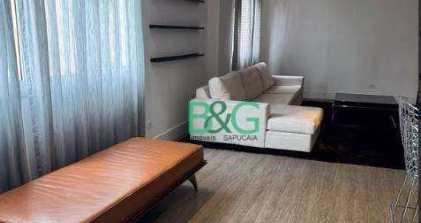 Apartamento com 1 dormitório para alugar, 81 m² por R$ 7.421,13/mês - Cerqueira César - São Paulo/SP