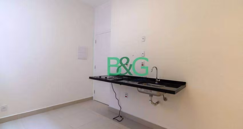 Studio com 1 dormitório para alugar, 31 m² por R$ 1.510,83/mês - Brás - São Paulo/SP