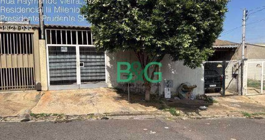 Casa com 2 dormitórios à venda, 70 m² por R$ 87.819 - Residencial III Milênio - Presidente Prudente/SP
