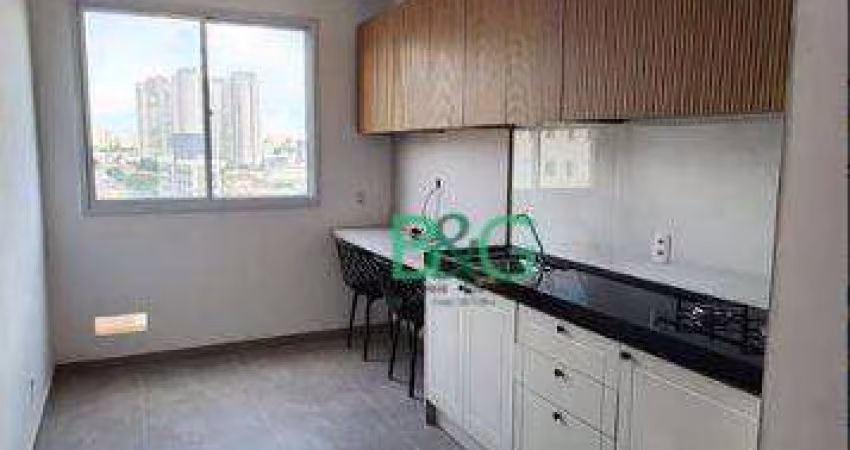 Apartamento com 1 dormitório para alugar, 24 m² por R$ 2.200,00/mês - Belém - São Paulo/SP