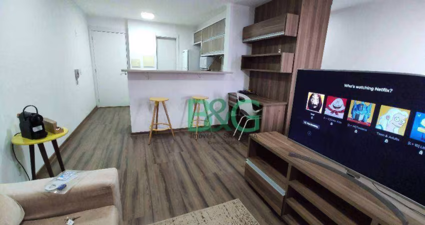 Studio com 1 dormitório para alugar, 46 m² por R$ 3.984,17/mês - Mooca - São Paulo/SP