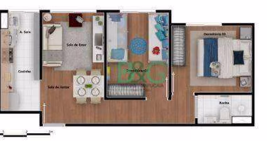 Apartamento com 2 dormitórios à venda, 43 m² por R$ 275.000 - Vila Andrade - São Paulo/SP