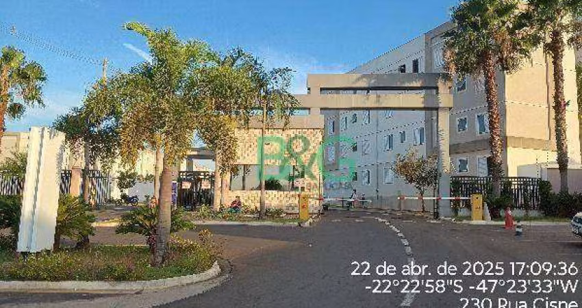 Apartamento com 2 dormitórios à venda, 39 m² por R$ 100.382 - Conjunto Habitacional Narciso Gomes - Araras/SP