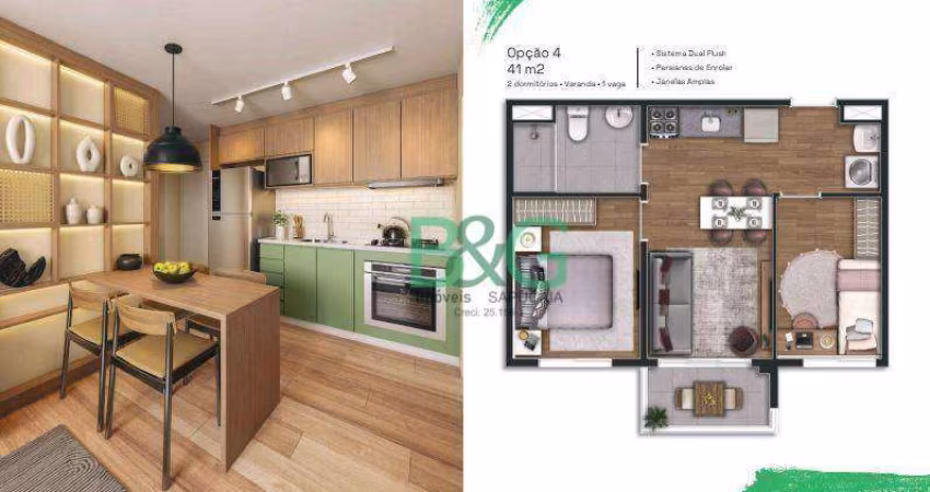 Apartamento com 2 dormitórios à venda, 41 m² por R$ 349.900 - Vila Independência - São Paulo/SP