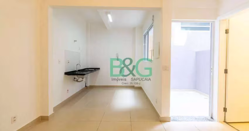 Studio com 1 dormitório para alugar, 22 m² por r$ 1.510,83/mês - brás - são paulo/sp