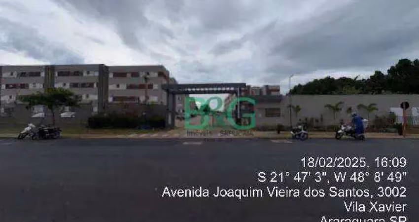 Apartamento com 2 dormitórios à venda, 43 m² por r$ 182.330,12 - jardim brasil (vila xavier) - araraquara/sp