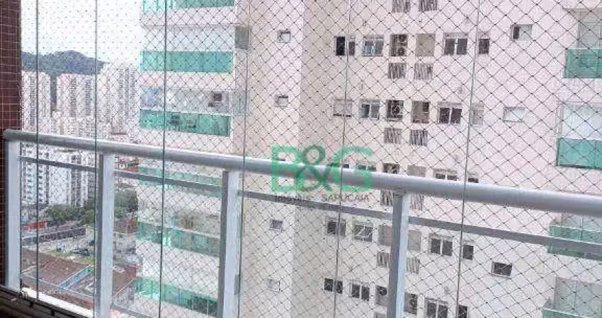 Apartamento com 3 dormitórios para alugar, 87 m² por R$ 6.377,40/mês - Pompéia - Santos/SP