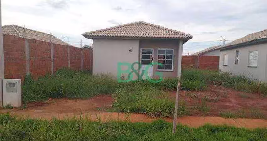 Casa com 2 dormitórios à venda, 43 m² por r$ 89.458,75 - jardim anastácio - barretos/sp