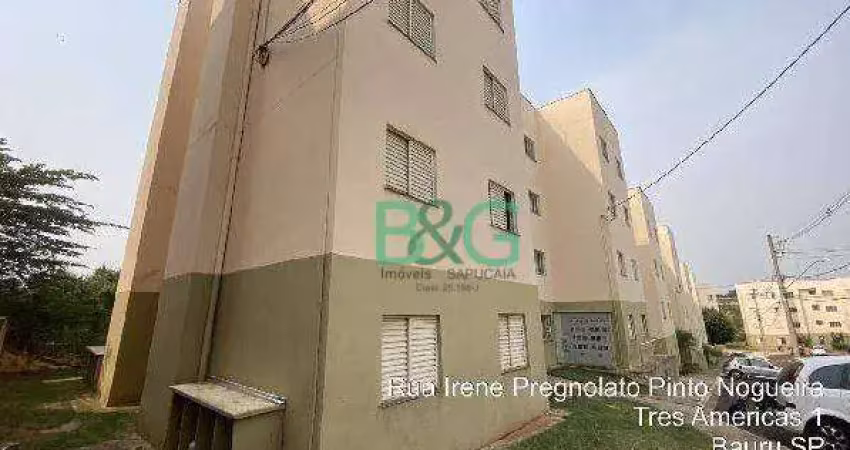 Apartamento com 2 dormitórios à venda, 42 m² por r$ 114.944 - núcleo habitacional vereador edson francisco da silva - bauru/sp