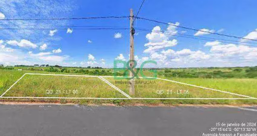 Terreno à venda, 561 m² por r$ 122.349 - jardim vitoria - fernandópolis/sp