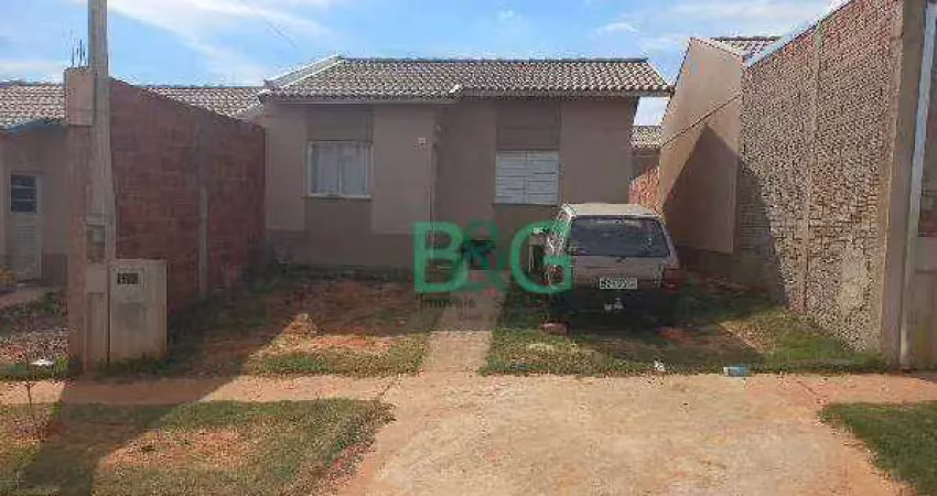 Casa com 2 dormitórios à venda, 45 m² por r$ 83.955,39 - jardim tres marias - garça/sp