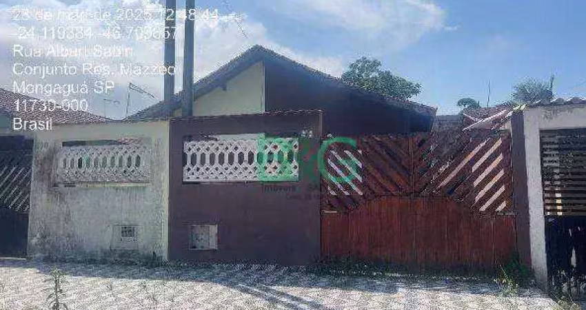 Casa com 2 dormitórios à venda, 60 m² por r$ 167.046 - balneário itaguaí - mongaguá/sp