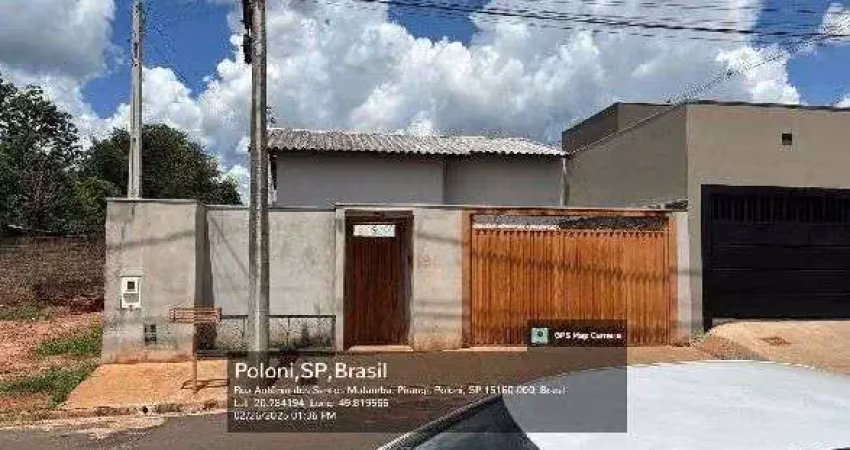 Casa com 2 dormitórios à venda, 60 m² por r$ 68.787 - santo antonio - poloni/sp