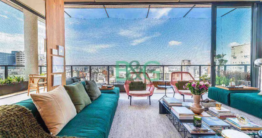 Cobertura com 5 dormitórios à venda, 408 m² por r$ 21.000.000,00 - jardim paulista - são paulo/sp