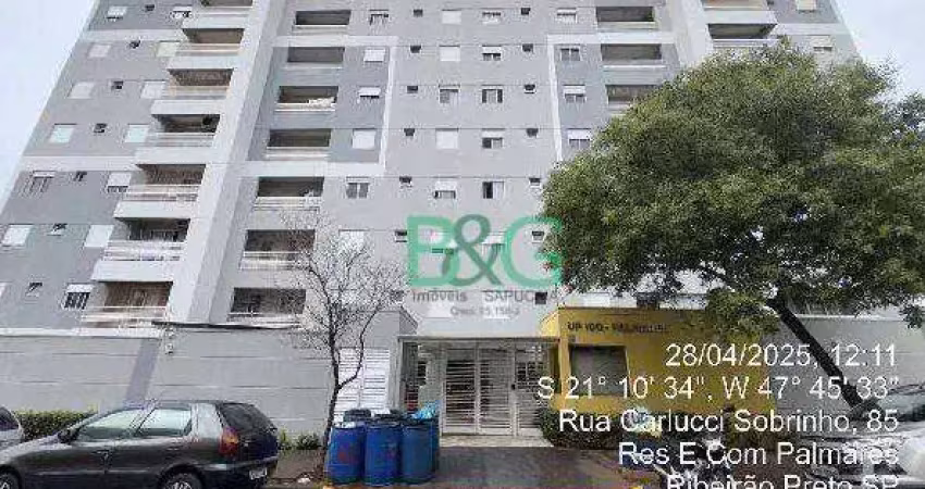 Apartamento com 2 dormitórios à venda, 53 m² por r$ 151.200 - residencial e comercial palmares - ribeirão preto/sp