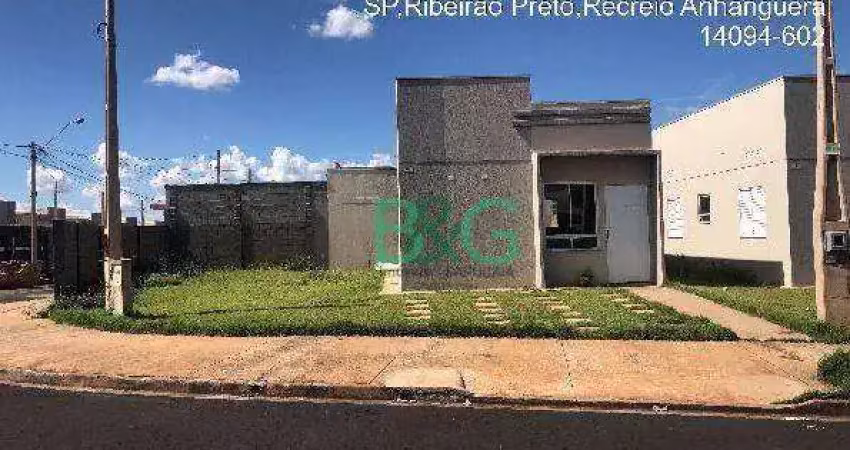 Casa com 2 dormitórios à venda, 44 m² por r$ 126.926,84 - santa iria - ribeirão preto/sp