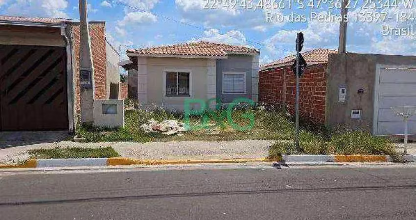 Casa com 2 dormitórios à venda, 44 m² por r$ 114.838,57 - bairro das palmeiras - rio das pedras/sp