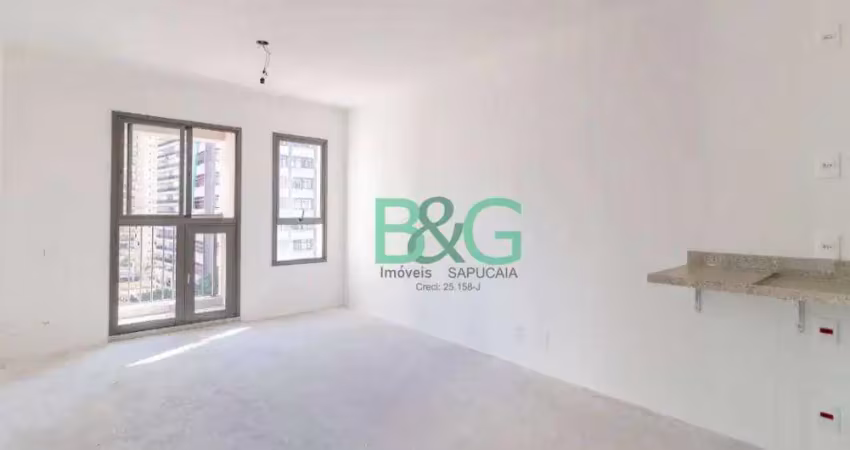 Apartamento com 1 dormitório à venda, 32 m² por r$ 470.000 - santo amaro - são paulo/sp