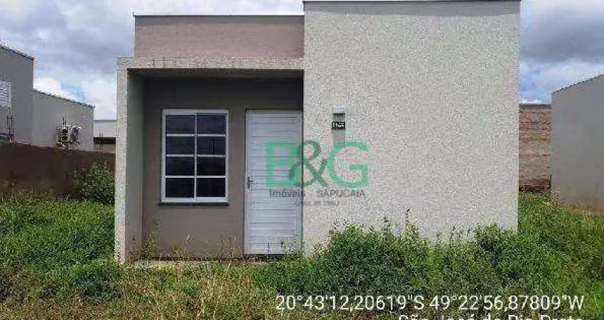 Casa com 2 dormitórios à venda, 47 m² por r$ 129.344 - egydio zani - são josé do rio preto/sp