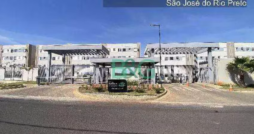 Apartamento com 2 dormitórios à venda, 43 m² por r$ 156.536,70 - loteamento residencial maria adelia - são josé do rio preto/sp