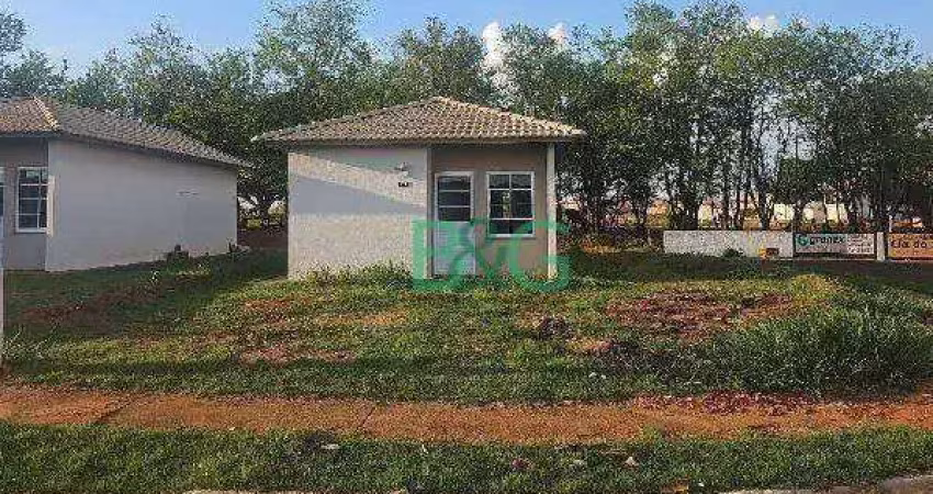 Casa com 2 dormitórios à venda, 43 m² por r$ 120.882 - parque residencial edson baffi - são josé do rio preto/sp