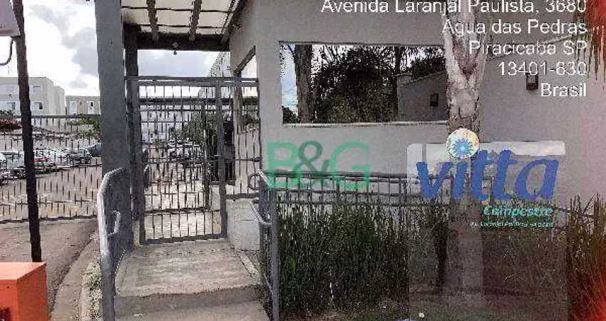 Apartamento com 2 dormitórios à venda, 45 m² por r$ 184.908 - campestre - piracicaba/sp