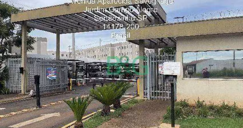 Apartamento com 2 dormitórios à venda, 43 m² por r$ 116.150 - jardim campo alegre - sertãozinho/sp