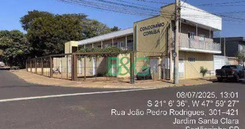 Apartamento com 2 dormitórios à venda, 36 m² por r$ 116.466 - jardim santa bárbara - sertãozinho/sp