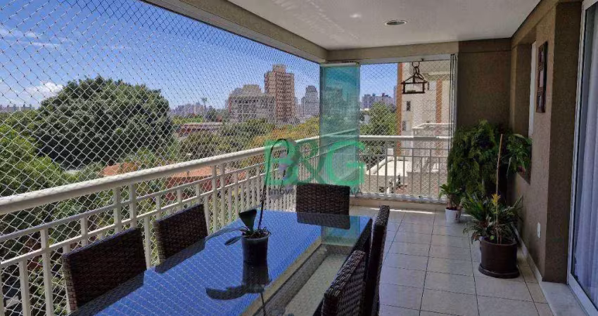 Apartamento com 3 dormitórios para alugar, 126 m² por r$ 10.138,26/mês - belenzinho - são paulo/sp