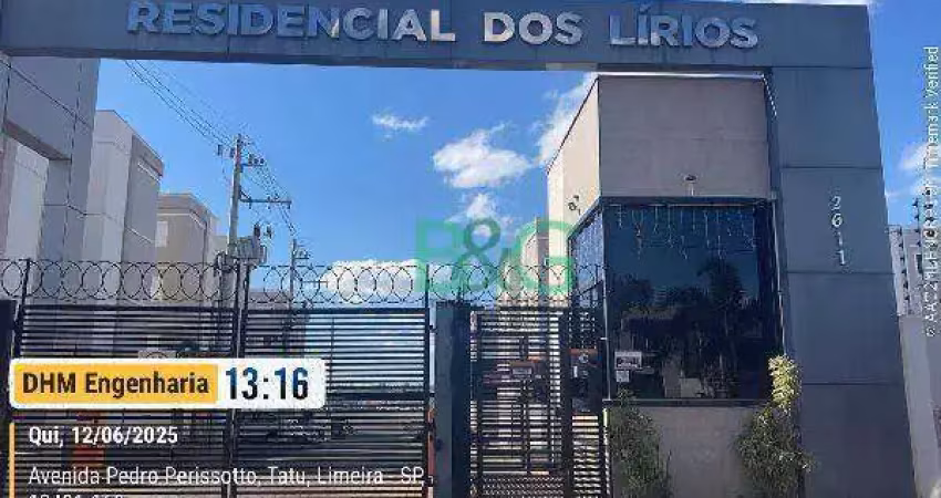 Apartamento com 2 dormitórios à venda, 43 m² por r$ 165.413 - jardim marajoara - limeira/sp