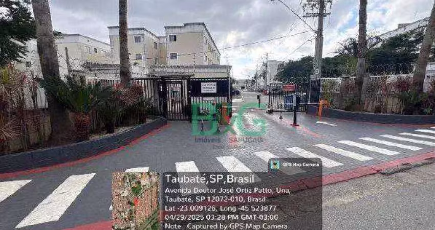 Apartamento com 2 dormitórios à venda, 46 m² por r$ 125.622 - residencial sítio santo antônio - taubaté/sp