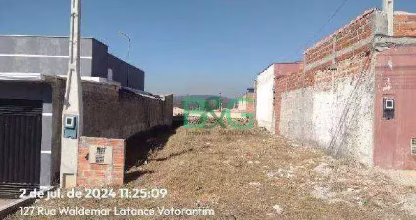 Terreno à venda, 140 m² por r$ 144.117,96 - residencial cristal - votorantim/sp