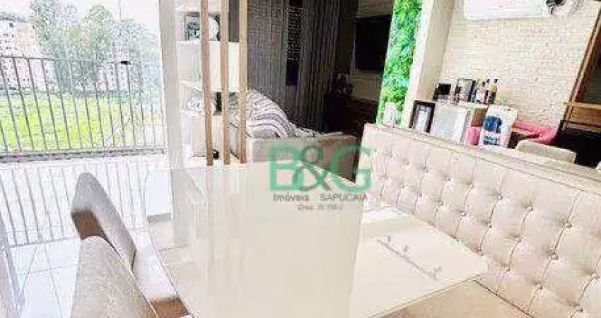 Apartamento com 1 dormitório para alugar, 44 m² por r$ 5.000,00/mês - usina piratininga - são  paulo/sp