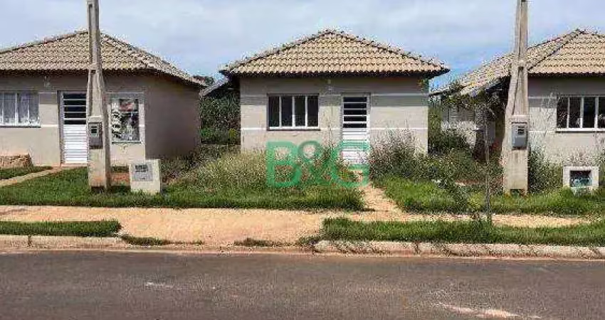 Casa com 2 dormitórios à venda, 44 m² por r$ 84.306,67 - residencial sylvio jose venturolli - araçatuba/sp