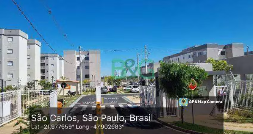 Apartamento com 2 dormitórios à venda, 40 m² por r$ 126.631 - jardim jóckei club a - são carlos/sp