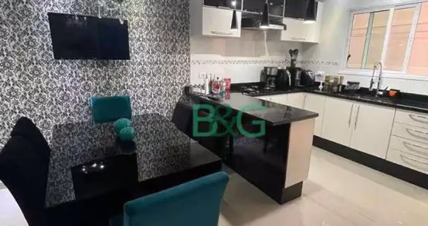 Sobrado com 3 dormitórios à venda, 130 m² por r$ 630.000 - jardim santo antônio - santo andré/sp