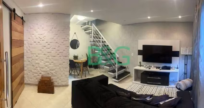 Sobrado com 3 dormitórios à venda, 123 m² por r$ 580.000 - jardim santo antônio - santo andré/são paulo