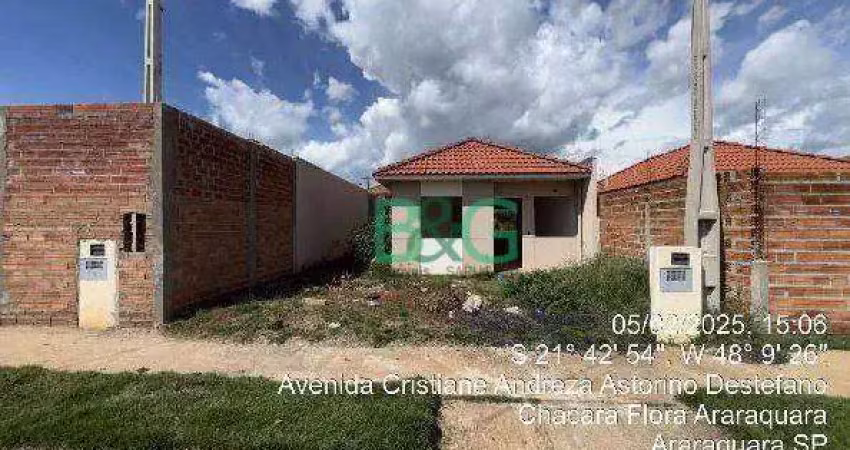 Casa com 2 dormitórios à venda, 43 m² por r$ 88.404 - parque residencial jardim ipanema - araraquara/sp