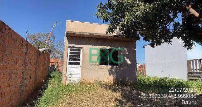 Casa com 1 dormitório à venda, 25 m² por r$ 91.299 - parque industrial manchester - bauru/sp