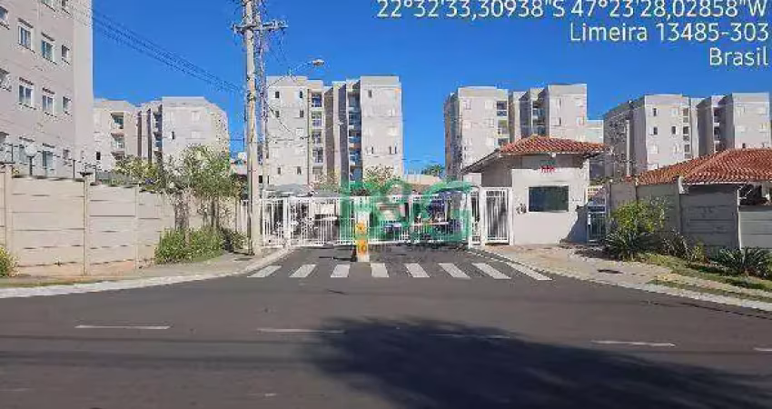 Apartamento com 2 dormitórios à venda, 52 m² por r$ 171.534 - parque anavec - limeira/sp