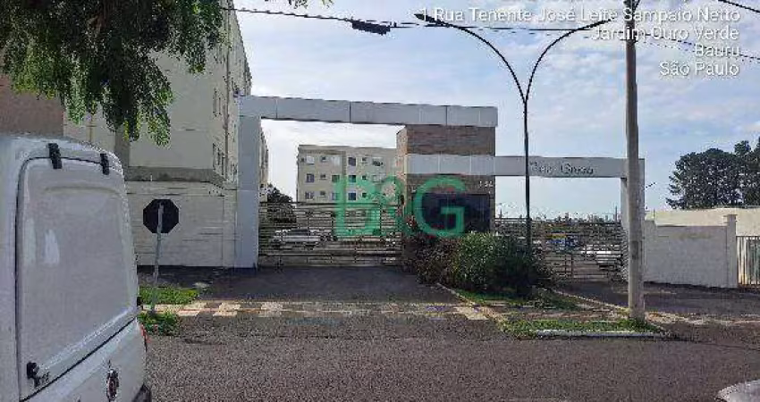 Apartamento com 2 dormitórios à venda, 45 m² por r$ 175.080 - residencial parque granja cecília b - bauru/sp