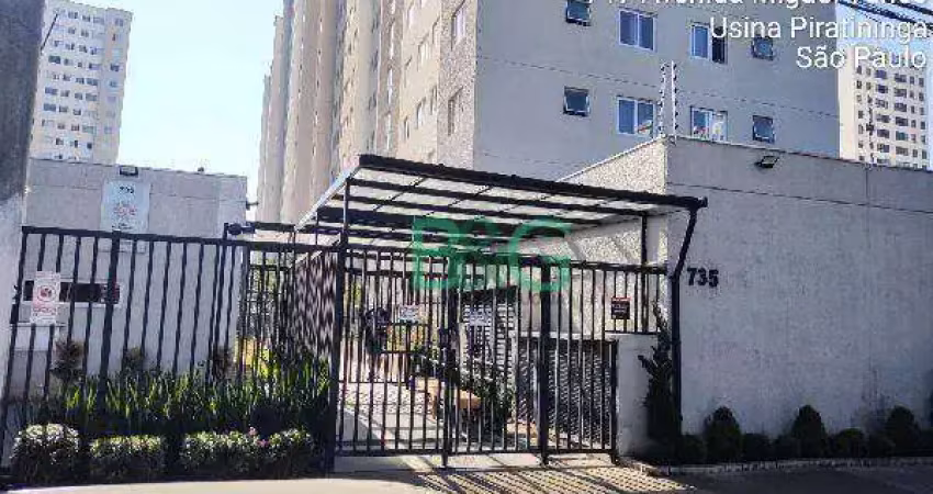 Apartamento à venda, 44 m² por r$ 197.995,73 - usina piratininga - são  paulo/sp