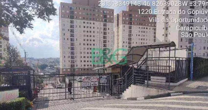 Apartamento com 2 dormitórios à venda, 48 m² por r$ 272.005 - vila da oportunidade - carapicuíba/sp
