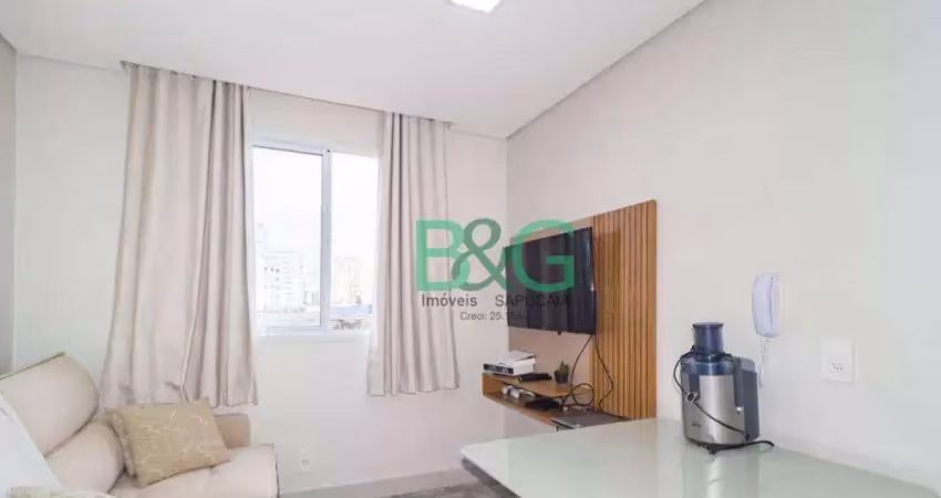 Apartamento com 2 dormitórios à venda, 32 m² por r$ 349.000 - brás - são paulo/sp