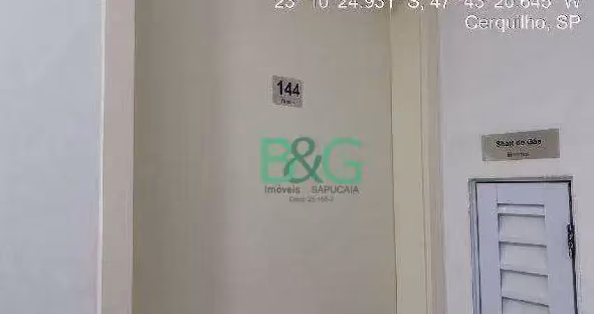 Apartamento com 2 dormitórios à venda, 49 m² por r$ 124.851 - residencial ouro verde - cerquilho/são paulo