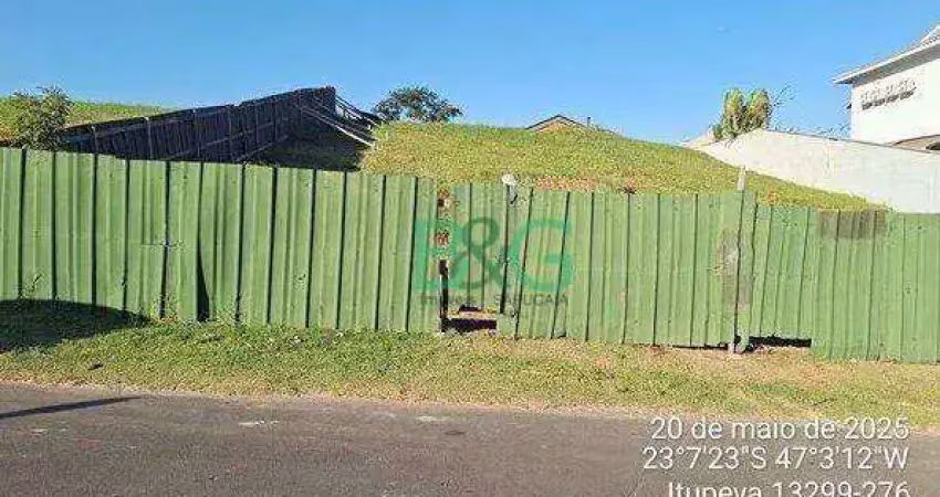 Terreno à venda, 1224 m² por r$ 560.836,58 - residencial posse nova - itupeva/sp